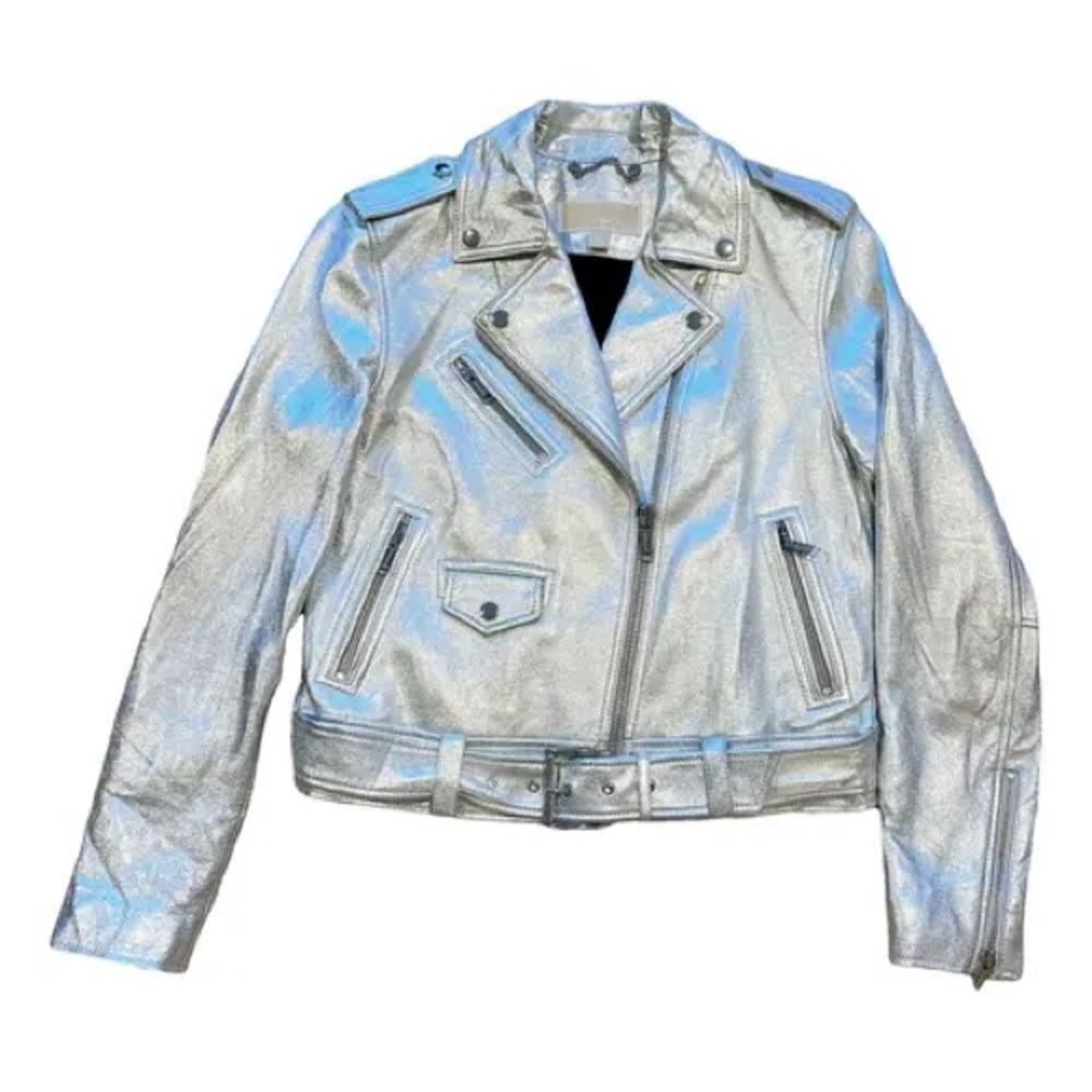 Michael Kors Leather Biker Jacket